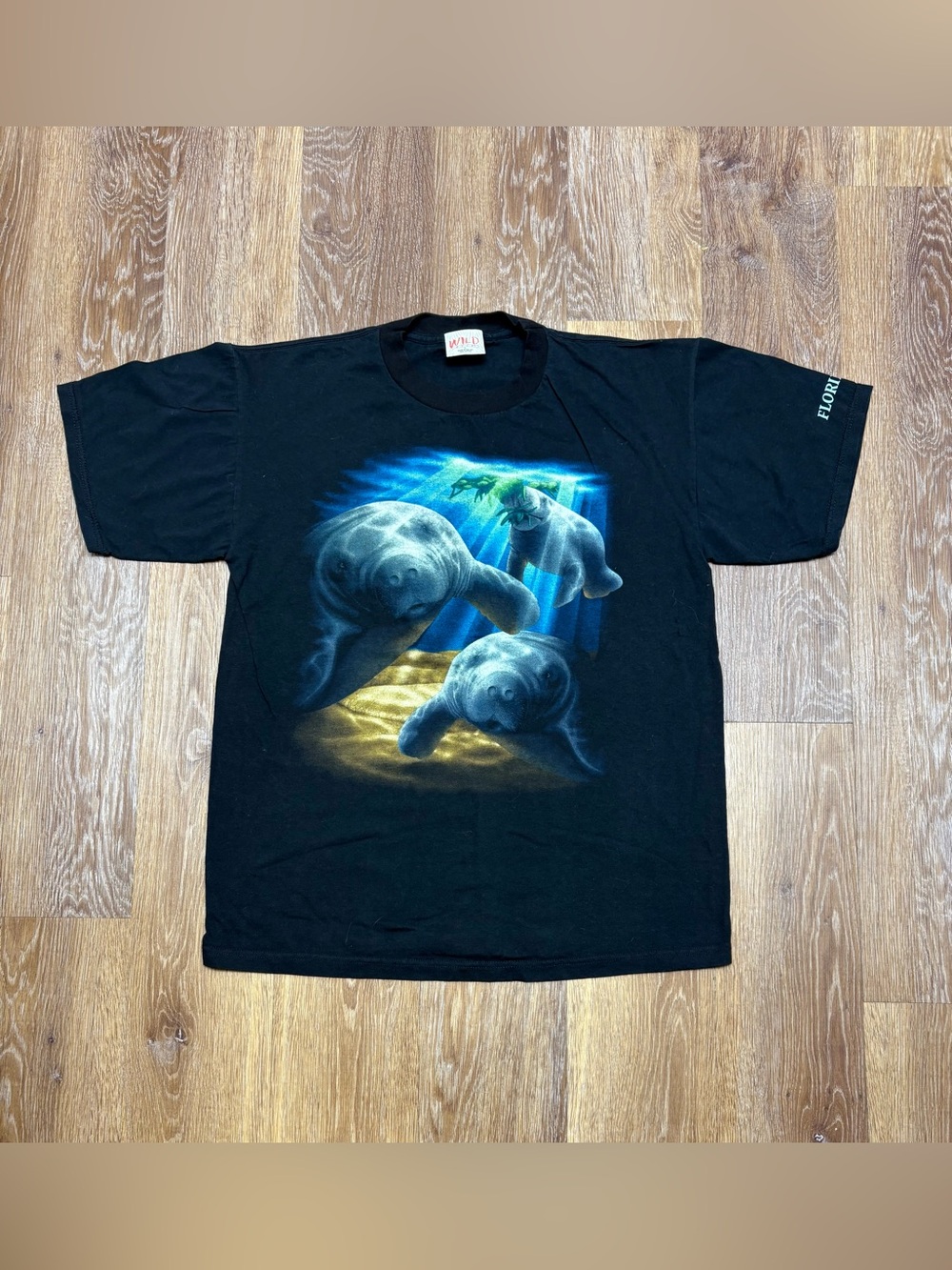 Vintage Manatees Graphic Tee in Black